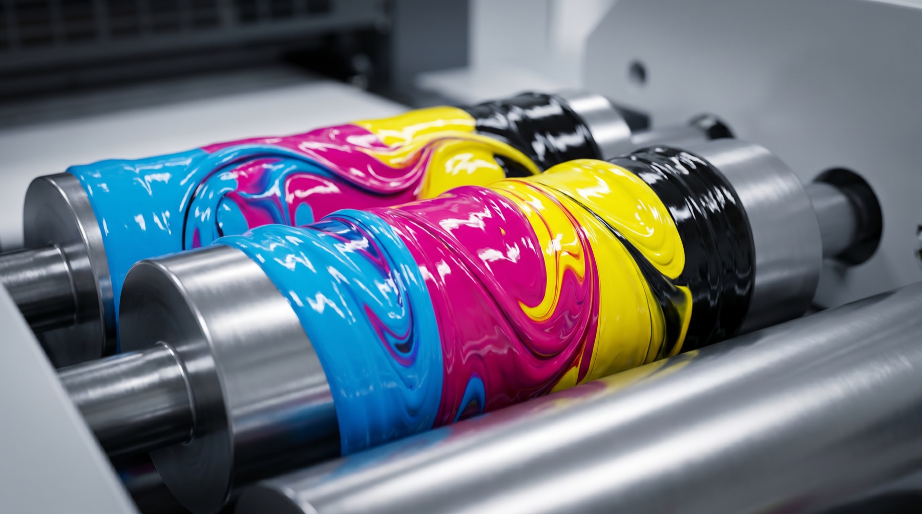 Cyan, magenta, yellow and black printing ink